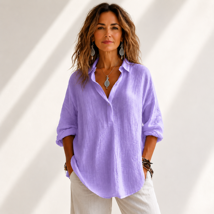 Blouse Kensington en coton-lin