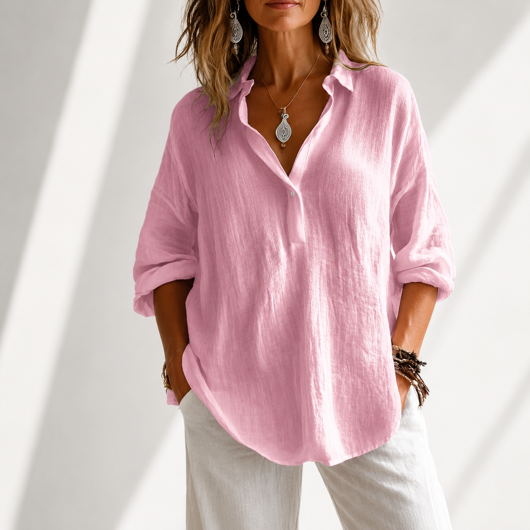 Blouse Kensington en coton-lin