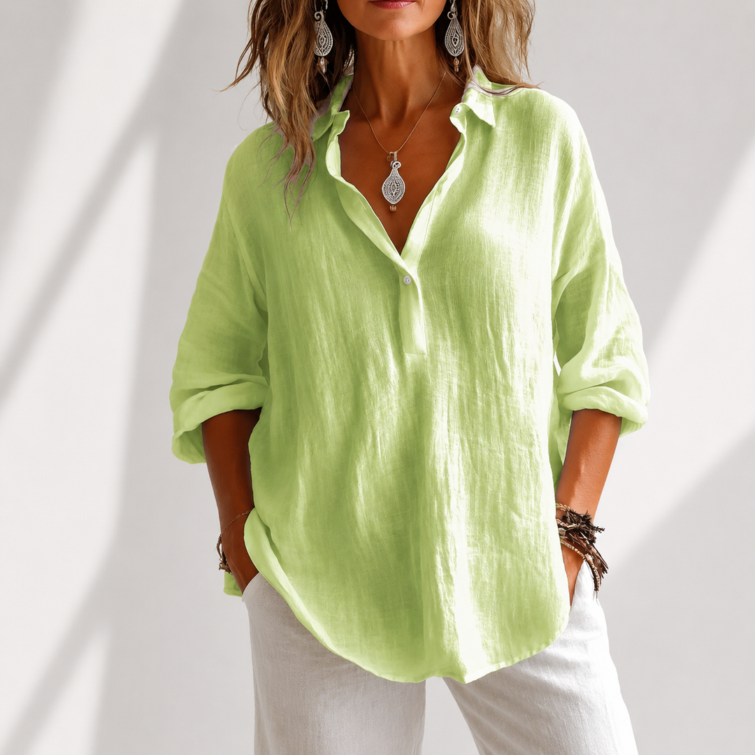 Blouse Kensington en coton-lin