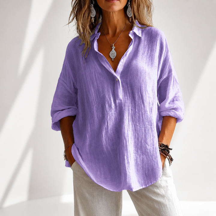 Blouse Kensington en coton-lin